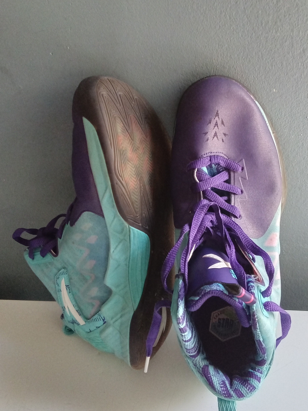 Anta Klay Thompson KT Light Basketball Shoes Purple Teal Mens Sneakers